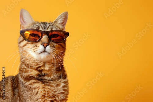 Stylish Sunglasses: Cat Edition, AI Generative 