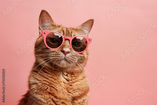 Cool Cat in Sunglasses: Feline Fashion, AI Generative 
