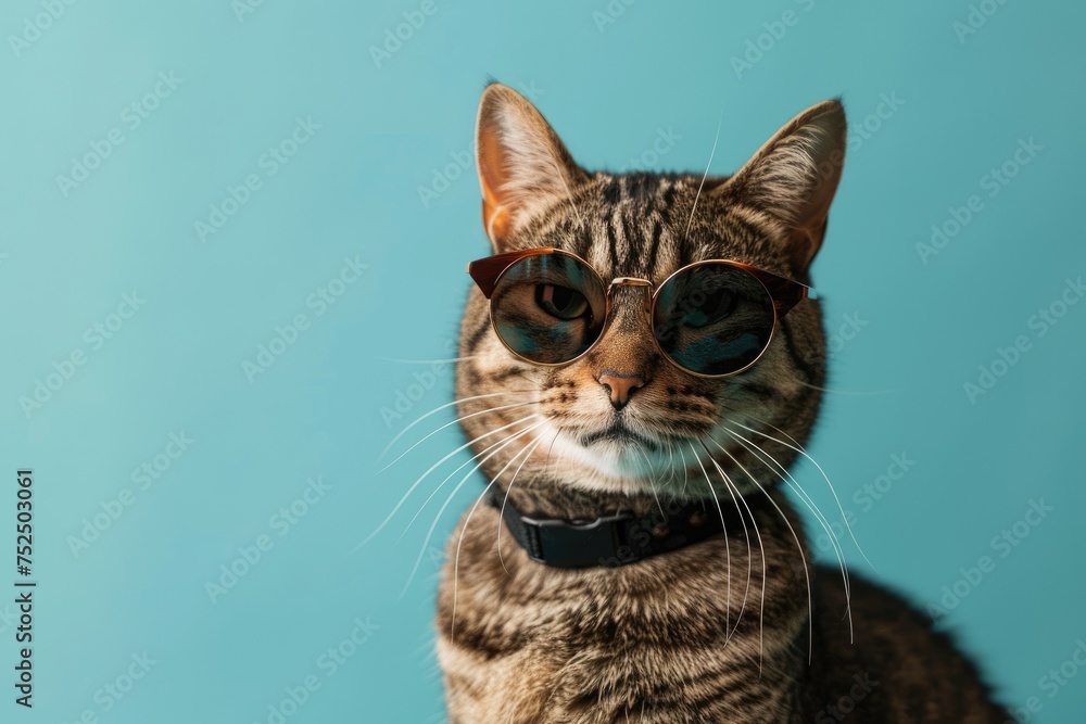 Cool Cat in Sunglasses: Feline Chic, AI Generative
