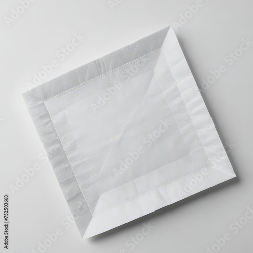 paper napkin on white background 