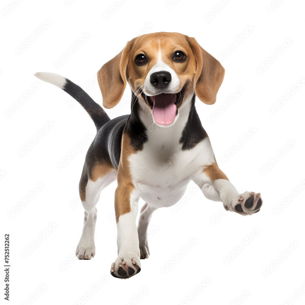 Beagle dog in full body, running and playing happily, Isolated on Transparent Background, PNG Beagle dog in full body, running and playing happily, Isolated on Transparent Background, PNG