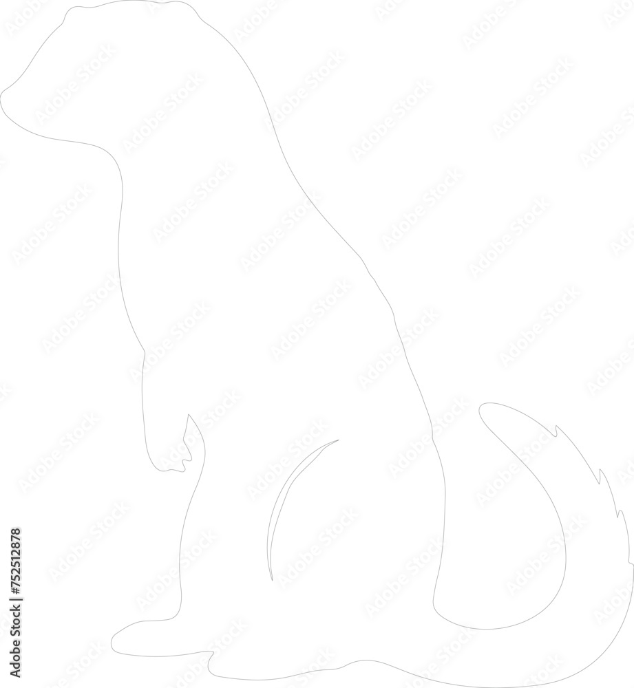 mongoose outline mongoose outline