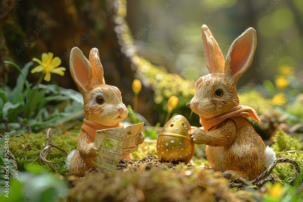 Claymation Easter bunnies on a treasure hunt for the 'Golden Egg ...