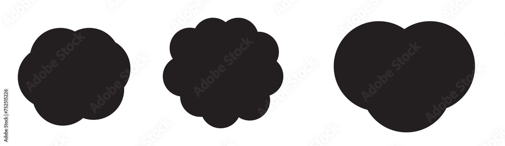 Scallop Circle Silhouette Shapes Icon Set Scallop Circle Silhouette Shapes Icon Set