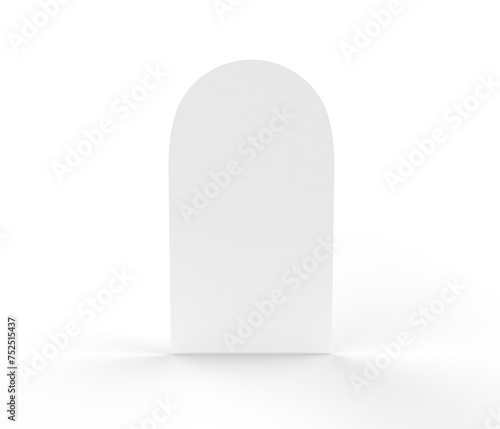 business card with one side of circular border on white backdrop