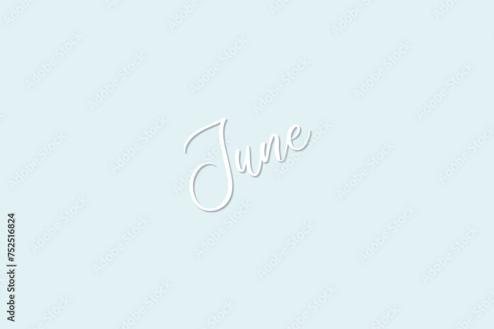 Prénom June au design simple sur fond bleu pastel clair Prénom June au design simple sur fond bleu pastel clair