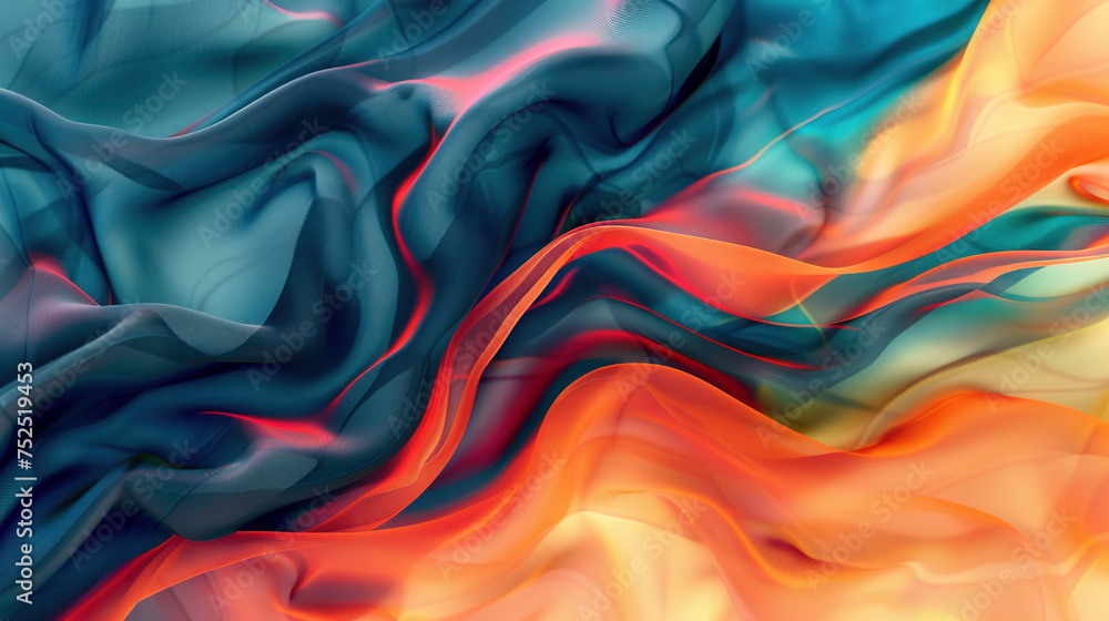 Vibrant Fabric Swirls: Created with Generative AI technology Vibrant Fabric Swirls: Created with Generative AI technology