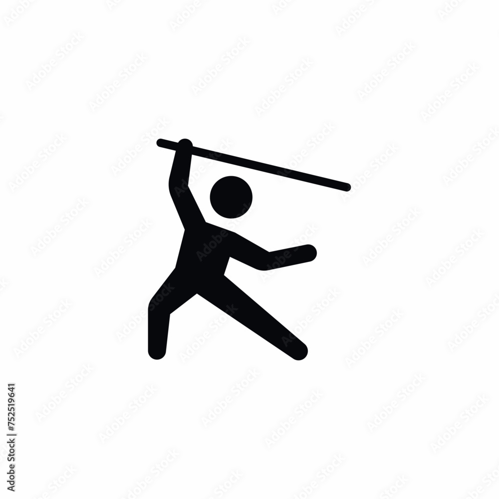 Fighting Man With Stick icon Fighting Man With Stick icon