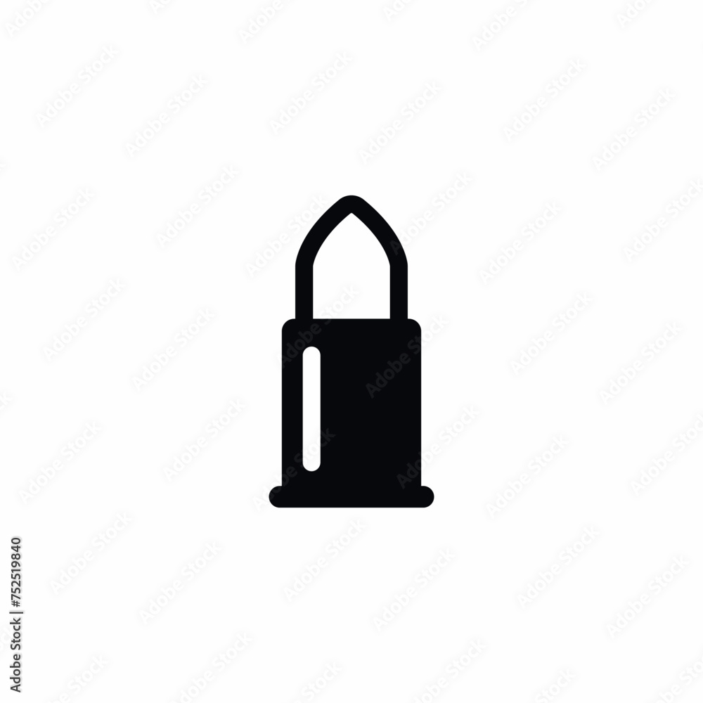 Bullet Ammunition Weapon icon vector Bullet Ammunition Weapon icon vector