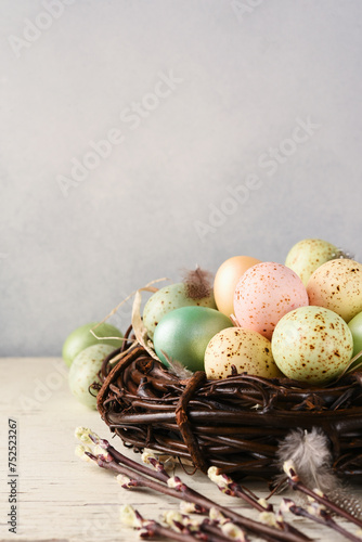 Easter background with space for text. Spring time