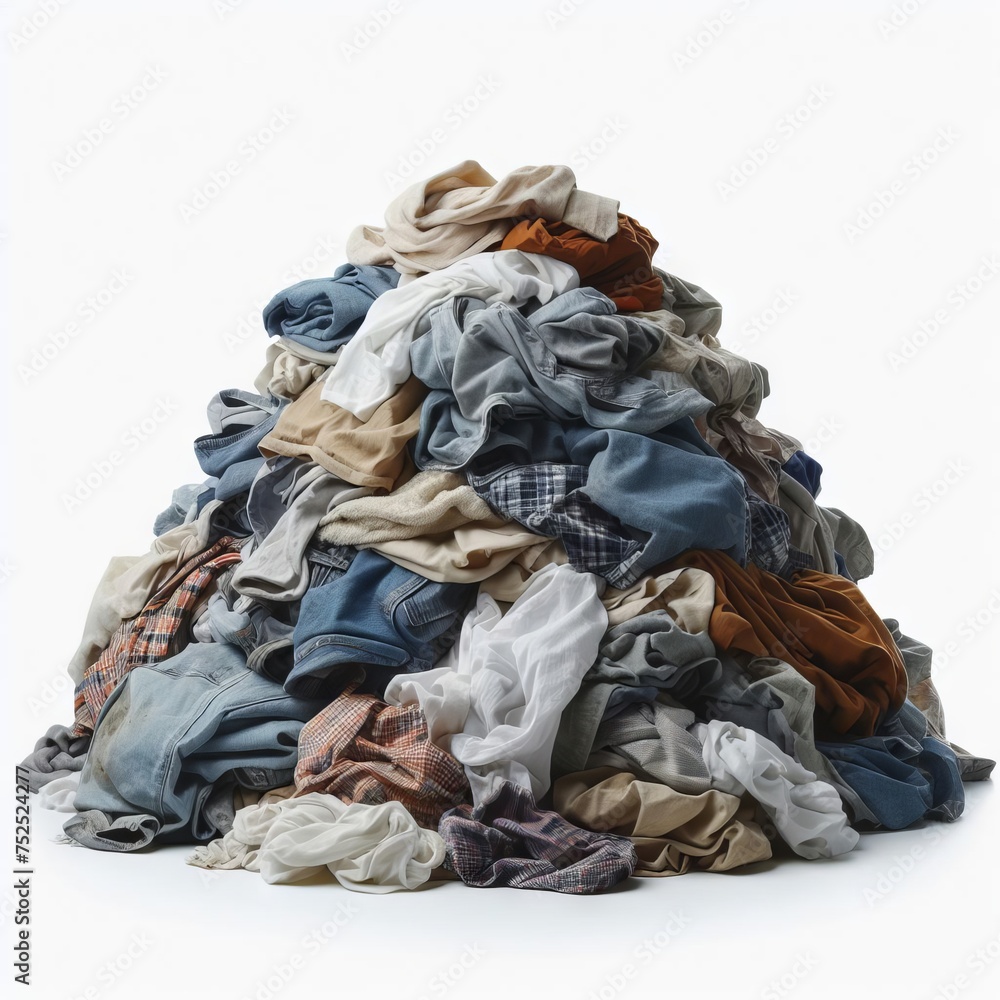 pile of garbage with clothes
