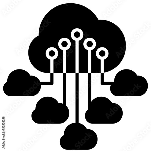 Fibre Internet - IP Transit Icon, Black, Solid