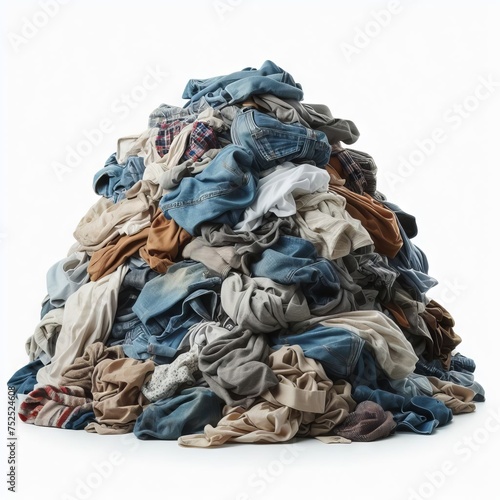 pile of garbage with clothes 