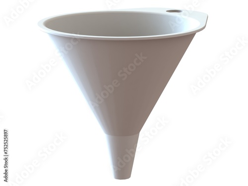 Plastic Round Shaped Utility Funnel 3D print model