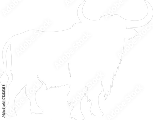 yak outline photo