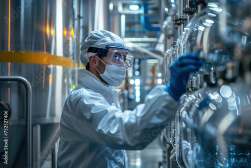 chemical processing technology worker at the laboratory © kalafoto