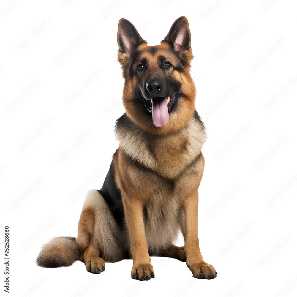Sitting German Shepherd: A Happy Dog’s Full Body Portrait, Isolated on Transparent Background, PNG Sitting German Shepherd: A Happy Dog’s Full Body Portrait, Isolated on Transparent Background, PNG