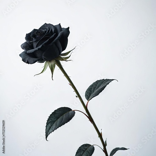 single  rose on white background
