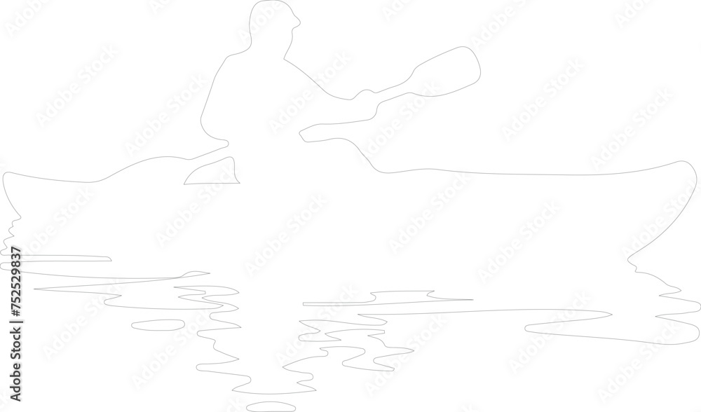 kayak outline kayak outline