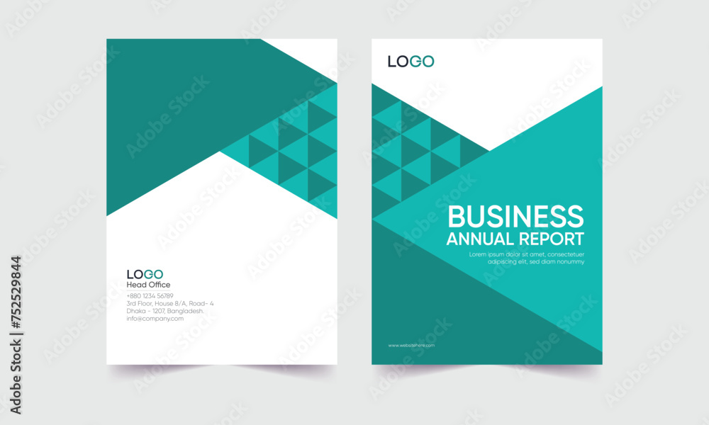 Fotografie cover annual report abstract geometric background