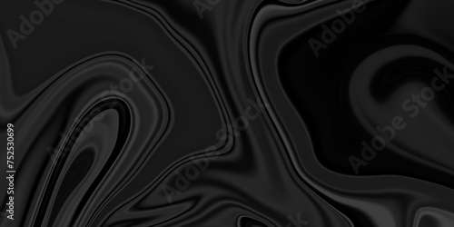Abstract flowing liquid curve line. Silver black metallic. Modern fluid background. Beautiful Marbling liquify. Black and silver background