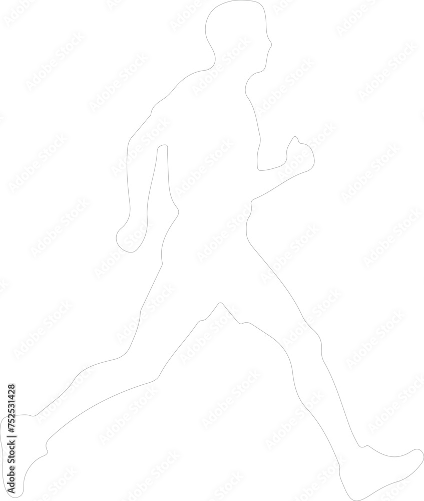 racewalking outline racewalking outline