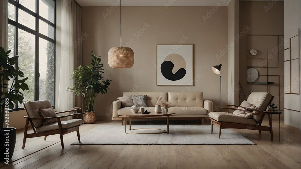 Fototapeta premium Interior Modern And Contemporary Living Room