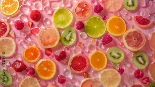 sliced fruit background.
