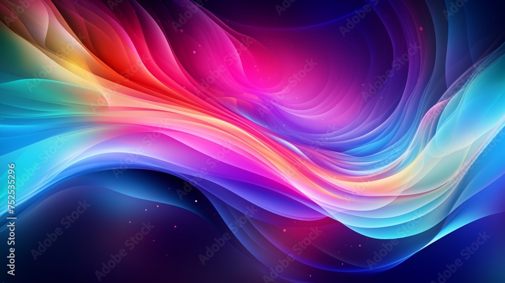 Fototapeta premium Radiant love spectrum rainbow energetic background. Abstract wallpaper