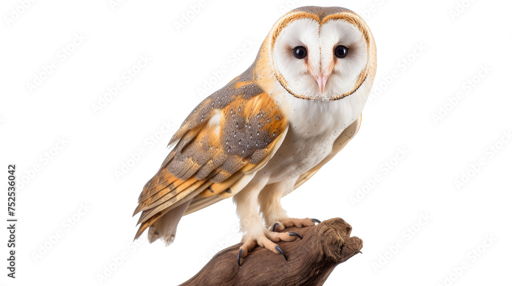 Barn Owl isolated on transparent a white background Barn Owl isolated on transparent a white background