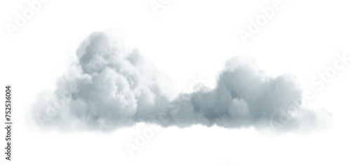 Realistic Clouds, Clear Sky. Outdoor Nature Weather. White Fluffy Clouds Isolated. Cloudscape Design