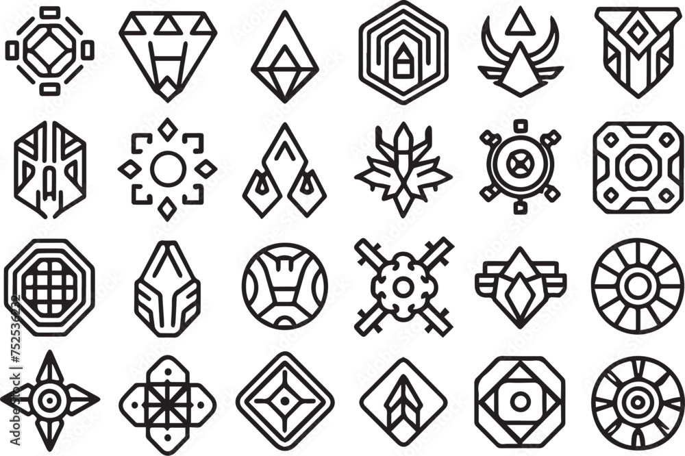 Set video game symbol. Hand drawn vector illustration Set video game symbol. Hand drawn vector illustration