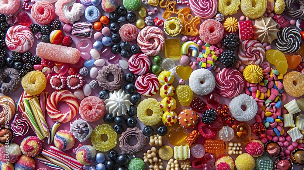 Candy and sweets background. Candy and sweets background.