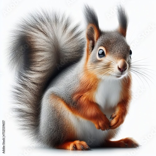 squirrel on white background  © Deanmon