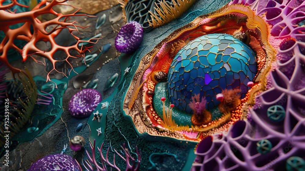 Zbliżenie kolorowego morskiego anemone ukazujące jego żywe barwy i detale. Roślina morska wygląda dynamicznie i zachęca do obserwacji natury podwodnej. - obrazy, fototapety, plakaty 