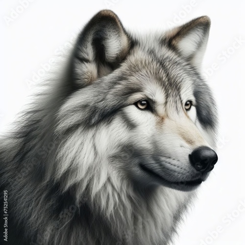 wolf isolated on white 