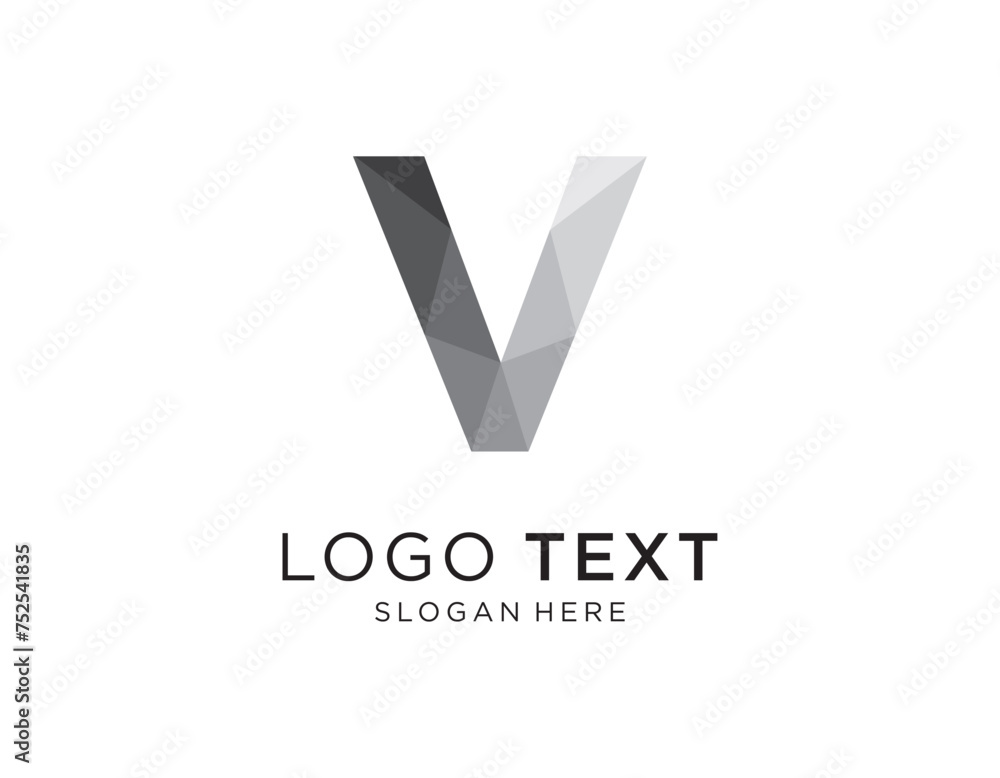 Colorful Logo V Simple Letter Technology Colorful Logo V Simple Letter Technology