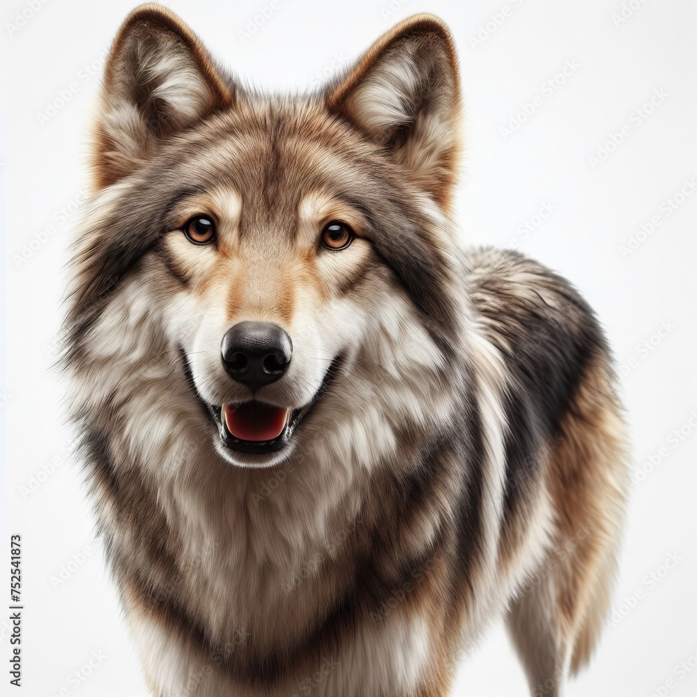 wolf isolated on white
