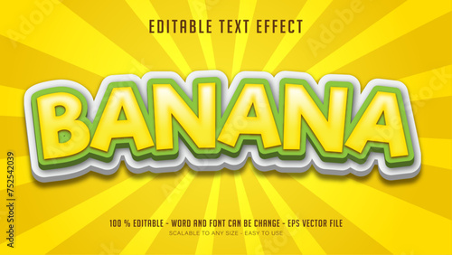 banana editable text effect