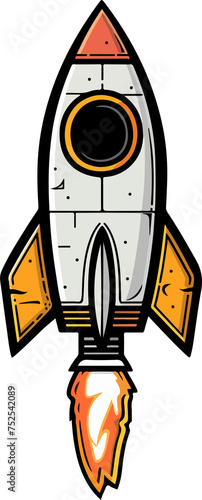 Space rocket clipart illustration