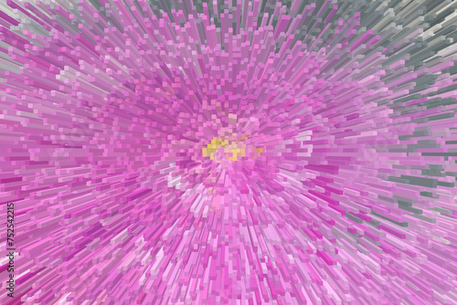 Abstração Floral em Pixel Art, explosão de Cores em Arte Pixelizada, radiante Mosaico de Pétalas Pixelizada, cores, cubos, geometrico, geometria