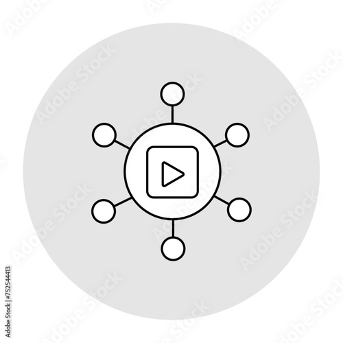 Video Network, Video streaming, Content creators, Video hosting, Online video, Video platform, Video sharing, Video monetization, Video advertising, icon