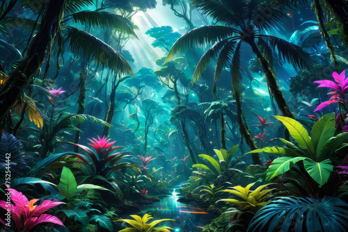 tropical world created with generative AI software #752544442