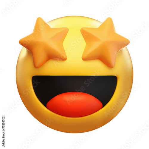 emoji of a star struck face
