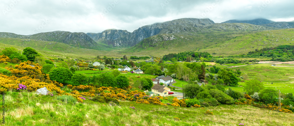 Beautiful scenery with Mount Errigal in Donegal Ireland