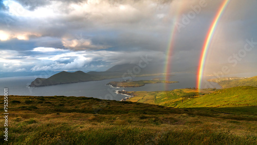 Obraz na płótnie Sunset scene at Valentia Island on Ring of Kerry in Ireland, Wild Atlantic Way w salonie