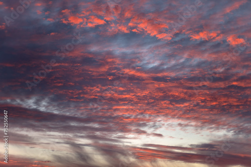 red clouds sunrise in the clouds