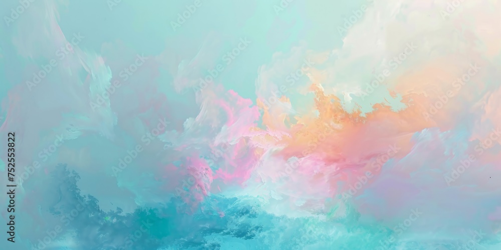 a white with some light pink, blue and orange color in the style of visual texture abstraction Generative AI