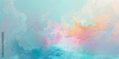 a white with some light pink, blue and orange color in the style of visual texture abstraction Generative AI