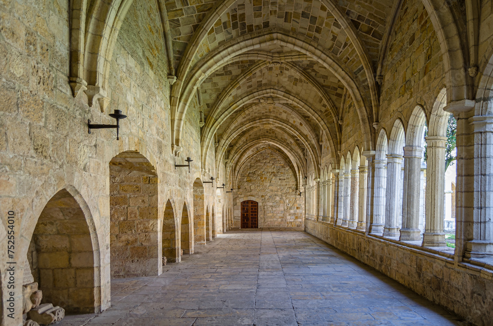 Cloister of the Gothic Cathedral of the Assumption of Our Lady in Santander, Spain